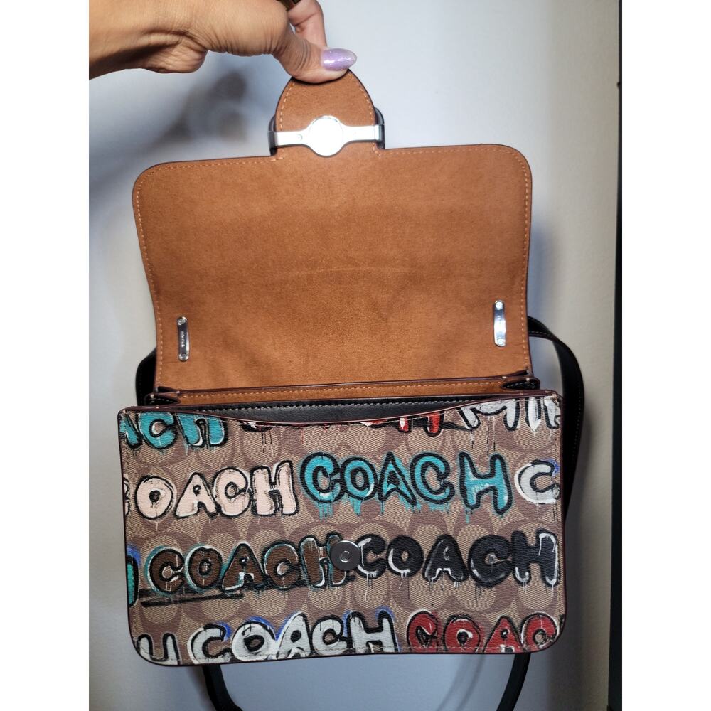 Coach X Mint + Serf Large Morgan Square Crossbody Graffiti CM092 - Picture 9 of 9